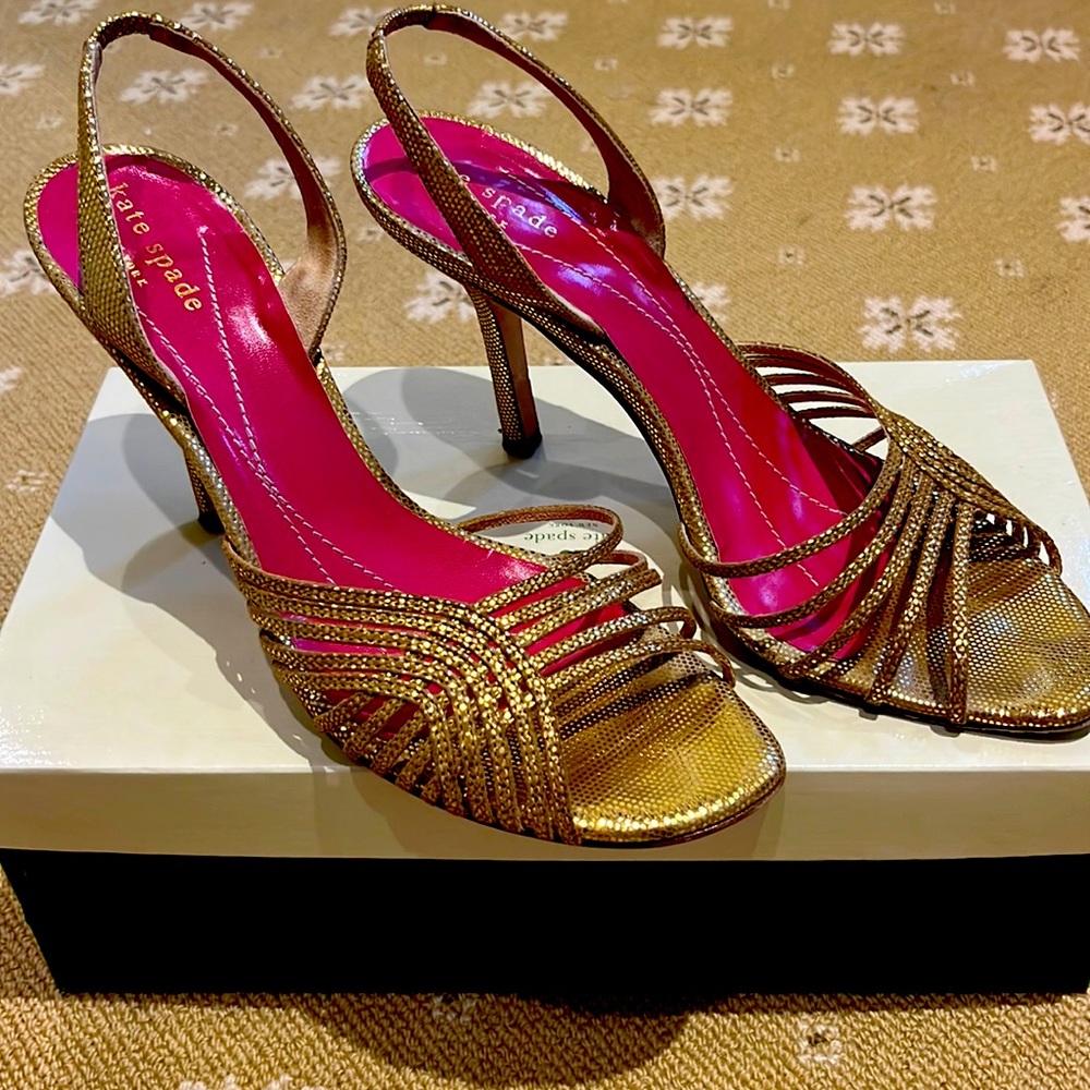 Kate Spade gold heels